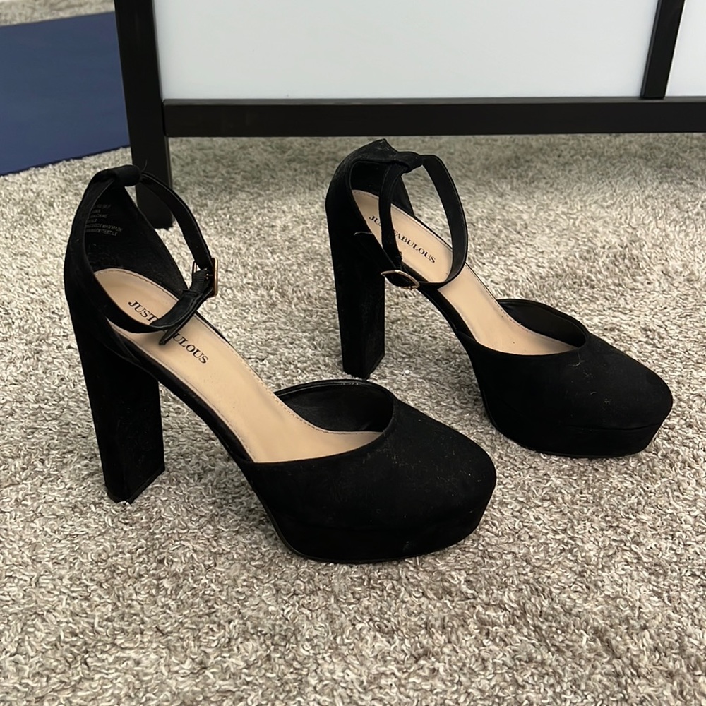 High chunky heels